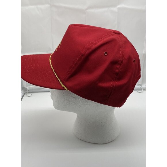 Anheuser Busch Beer Red Vintage Adjustable Adult Baseball Cap Hat Snap-back USA - Picture 4 of 13